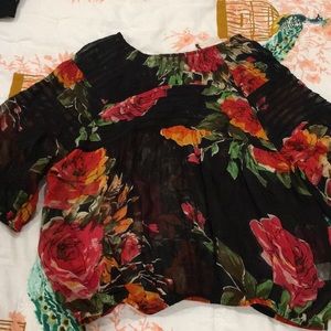 Anthropologie flower print blouse.